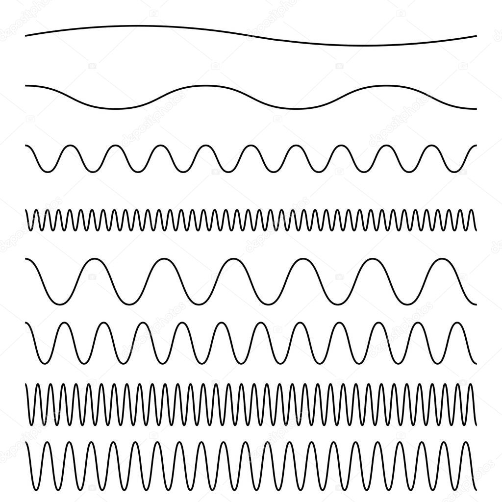 Wavy, waving, zigzag crisscross line, stripe element