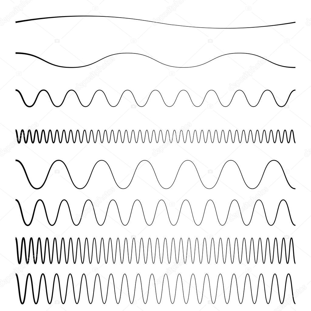 Wavy, waving, zigzag crisscross line, stripe element