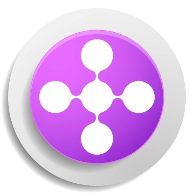 Bağlı halkalar, teknoloji, teknoloji, elektronik ve bağlantı simgesi olarak düğümler, sembol - stok vektör illüstrasyonu, klip- sanat grafikleri