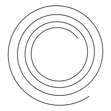 Spire, spiral, twirl ve girdap vektör tasarım elementi