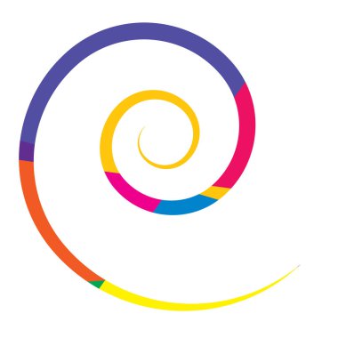 Spire, spiral, twirl ve girdap vektör tasarım elementi