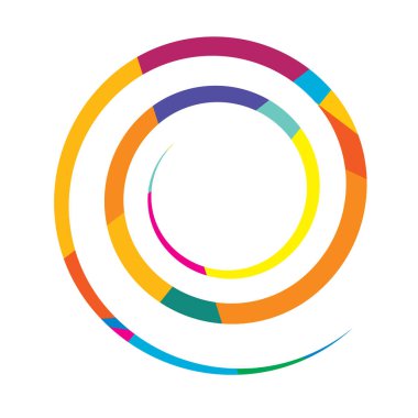 Spire, spiral, twirl ve girdap vektör tasarım elementi