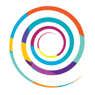 Spire, spiral, twirl ve girdap vektör tasarım elementi