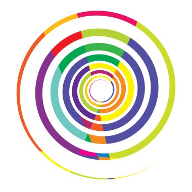 Spire, spiral, twirl ve girdap vektör tasarım elementi