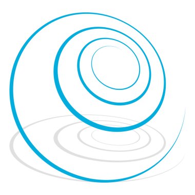 Spire, spiral, twirl ve girdap vektör tasarım elementi