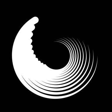 Spiral tasarım elemanı. Döndür, döndür, döndür.