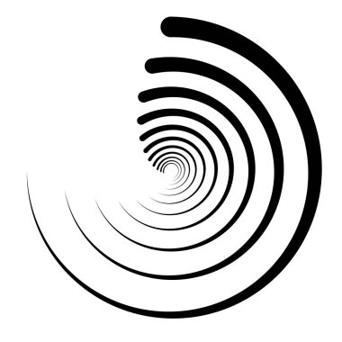 Spiral tasarım elemanı. Döndür, döndür, döndür.