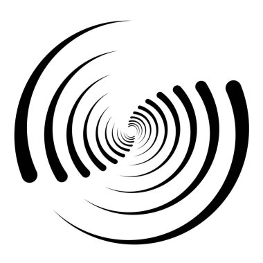 Spiral tasarım elemanı. Döndür, döndür, döndür.