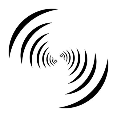 Spiral tasarım elemanı. Döndür, döndür, döndür.