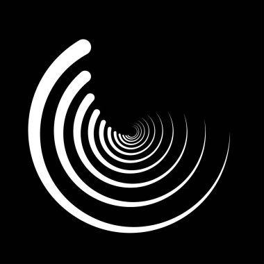 Spiral tasarım elemanı. Döndür, döndür, döndür.