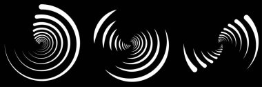 Spiral tasarım elemanı. Girdaplar, girdaplar, girdaplar, girdaplar - stok vektör çizimleri, klip- sanatsal grafikler