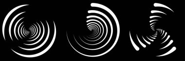 Spiral tasarım elemanı. Girdaplar, girdaplar, girdaplar, girdaplar - stok vektör çizimleri, klip- sanatsal grafikler