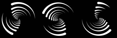 Spiral tasarım elemanı. Girdaplar, girdaplar, girdaplar, girdaplar - stok vektör çizimleri, klip- sanatsal grafikler