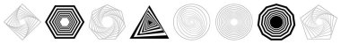 İşlem sanatı, geometrik element, şekil - stok vektör çizimi, klip- sanat grafikleri