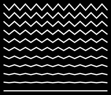 Dalgalı, dalgalı, zigzag çapraz çizgi, çizgili element