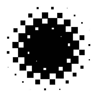 Damalı, yarım ton kare. Kare fayanslar mozaik soyut geometrik tasarım ögesi - stok vektör illüstrasyonu, klip-sanat grafikleri