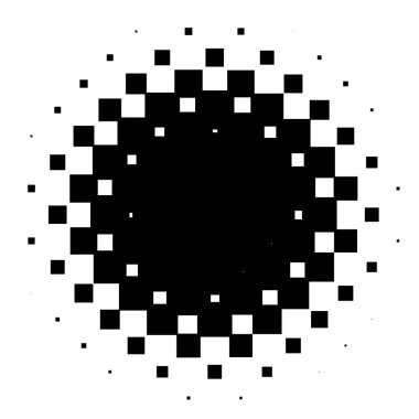 Damalı, yarım ton kare. Kare fayanslar mozaik soyut geometrik tasarım ögesi - stok vektör illüstrasyonu, klip-sanat grafikleri