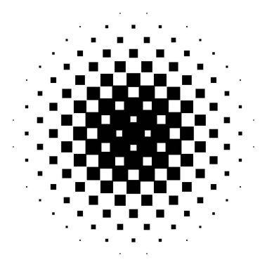 Damalı, yarım ton kare. Kare fayanslar mozaik soyut geometrik tasarım ögesi - stok vektör illüstrasyonu, klip-sanat grafikleri