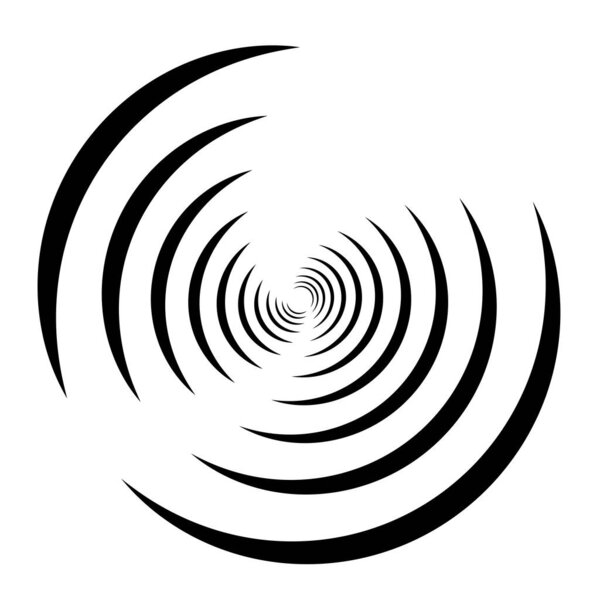 Spiral design element. Swirl, twirl, whirl illustration