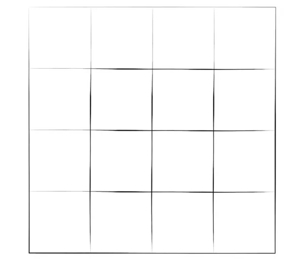 Grid Mesh Graticule Grungy Irregular Lines Grunge Checkered Grating Trellis — Stock Vector