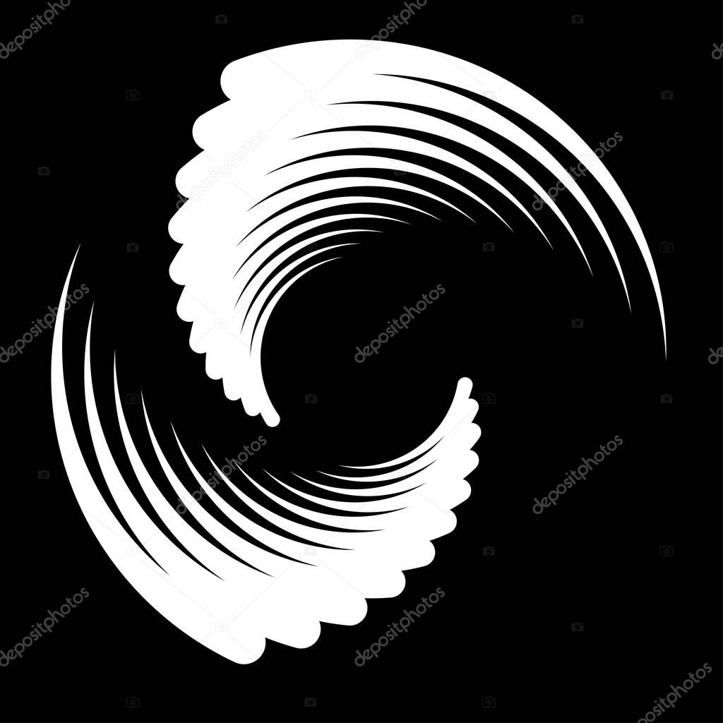 Spiral design element. Swirl, twirl, whirl illustration