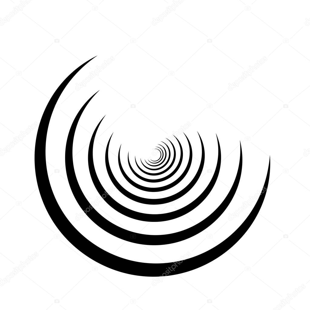 Spiral design element. Swirl, twirl, whirl illustration