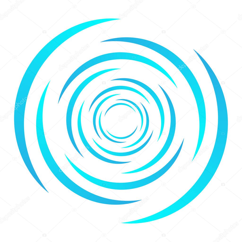 Spiral design element. Swirl, twirl, whirl illustration