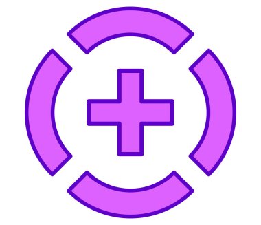 Hedef işareti, kesişim noktası, parçacık ve görüntü bulucu simgesi, sembol - stok vektör illüstrasyonu, klip- sanat grafikleri