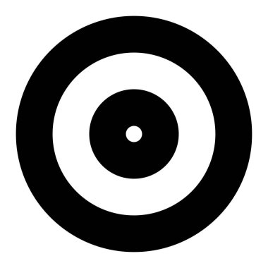 Basit dairesel, ışıyan ve eşmerkezli daireler. Hedef, hedef, hedef simgesi, sembol - stok vektör illüstrasyonu, klip- sanat grafikleri