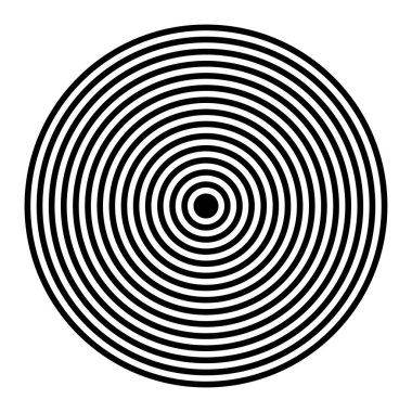 Basit dairesel, ışıyan ve eşmerkezli daireler. Hedef, hedef, hedef simgesi, sembol - stok vektör illüstrasyonu, klip- sanat grafikleri