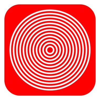 Basit dairesel, ışıyan ve eşmerkezli daireler. Hedef, hedef, hedef simgesi, sembol - stok vektör illüstrasyonu, klip- sanat grafikleri