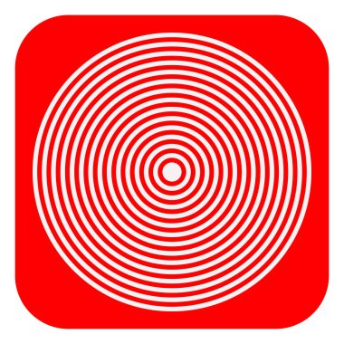 Basit dairesel, ışıyan ve eşmerkezli daireler. Hedef, hedef, hedef simgesi, sembol - stok vektör illüstrasyonu, klip- sanat grafikleri