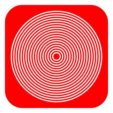 Basit dairesel, ışıyan ve eşmerkezli daireler. Hedef, hedef, hedef simgesi, sembol - stok vektör illüstrasyonu, klip- sanat grafikleri