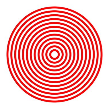 Basit dairesel, ışıyan ve eşmerkezli daireler. Hedef, hedef, hedef simgesi, sembol - stok vektör illüstrasyonu, klip- sanat grafikleri