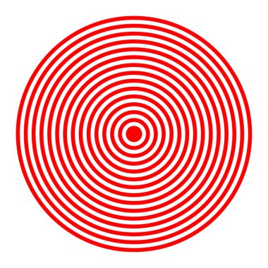 Basit dairesel, ışıyan ve eşmerkezli daireler. Hedef, hedef, hedef simgesi, sembol - stok vektör illüstrasyonu, klip- sanat grafikleri