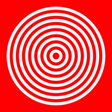 Basit dairesel, ışıyan ve eşmerkezli daireler. Hedef, hedef, hedef simgesi, sembol - stok vektör illüstrasyonu, klip- sanat grafikleri