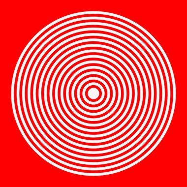 Basit dairesel, ışıyan ve eşmerkezli daireler. Hedef, hedef, hedef simgesi, sembol - stok vektör illüstrasyonu, klip- sanat grafikleri