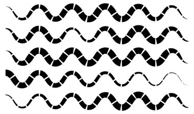 Çizgi, çizgi elementi bozulmuş, deforme olmuş efekt