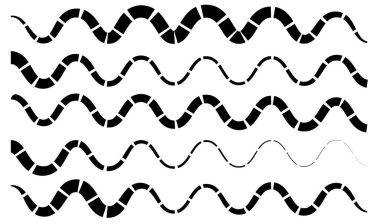 Çizgi, çizgi elementi bozulmuş, deforme olmuş efekt