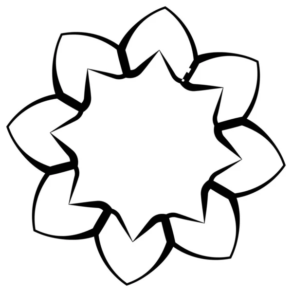Icono Geométrico Estilizado Abstracto Logotipo Ilustración Vector Forma Ilustración Vector — Vector de stock