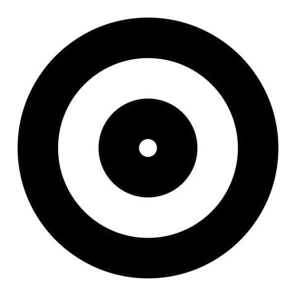 Cerchi Radiali Radianti Concentrici Semplici Obiettivo Obiettivo Icona Bullseye Simbolo — Vettoriale Stock