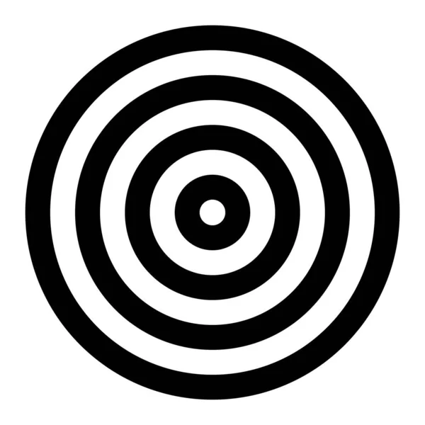 Прості Радіальні Радіальні Концентричні Кола Ціль Ціль Значок Бульбашки Символ — стоковий вектор
