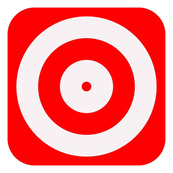 Simple Radial Radiating Concentric Circles Target Aim Bullseye Icon Symbol — Stock Vector