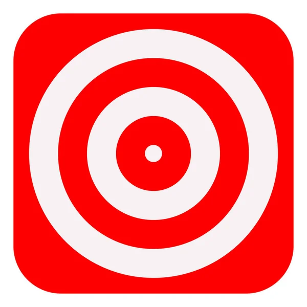 Eenvoudige Radiale Stralende Concentrische Cirkels Doelwit Doel Bullseye Pictogram Symbool — Stockvector