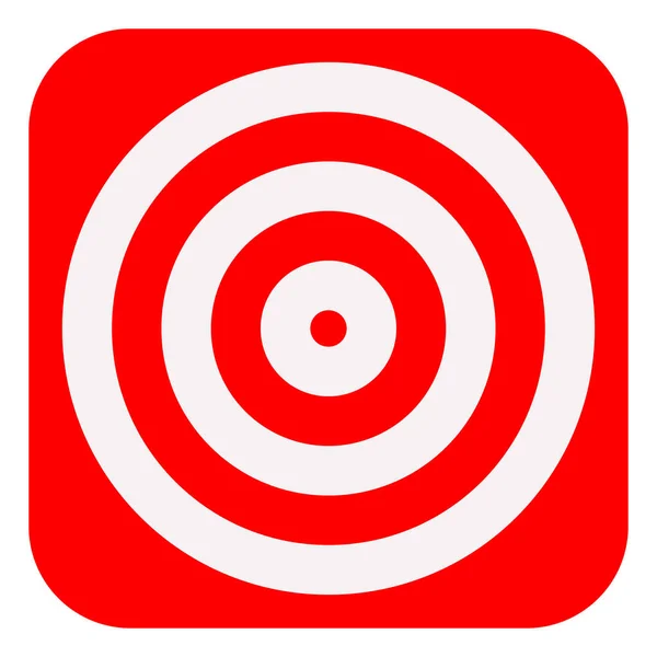 Simple Radial Radiating Concentric Circles Target Aim Bullseye Icon Symbol — Stock Vector