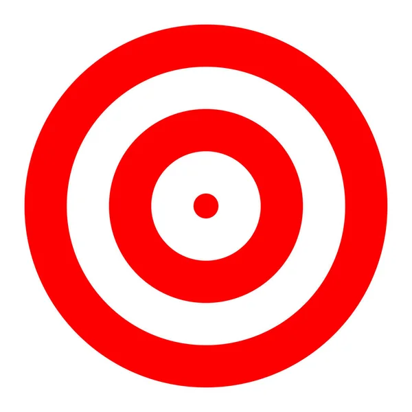 Círculos Radiais Radiantes Concêntricos Simples Alvo Objetivo Ícone Bullseye Símbolo — Vetor de Stock