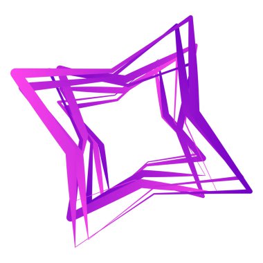 Yıldız vektör çizimi. Rastgele döndürülmüş yıldız simgesi, sembol