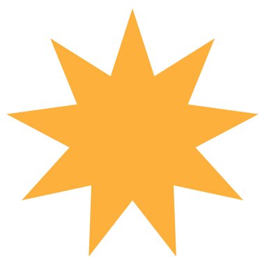 Yıldız sembolü, yıldız simgesi vektörü - stok vektör illüstrasyonu, klip- sanat grafikleri