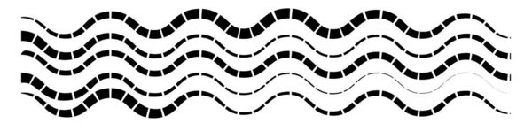 Лінія Елемент Смуги Викривленим Деформованим Ефектом Стокова Векторна Ілюстрація Кліп — стоковий вектор