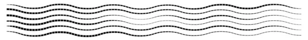 Ligne Élément Rayé Avec Effet Déformé Déformé Illustration Vectorielle Stock — Image vectorielle